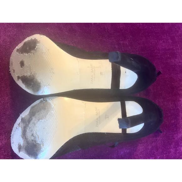 ZARA Embroidered Mesh Lace Up Boot GOTH WHIMSIGOTH INDIE SLEAZE Size 37 7 Black - Picture 7 of 7